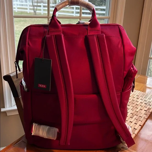 NWT Irma framed Tumi Backpack - dark sherry color - Picture 2 of 5